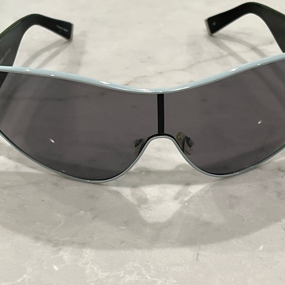 Oliver Peoples Accessories - Oliver Peoples Shield Sunglasses in Light Blue and Gray